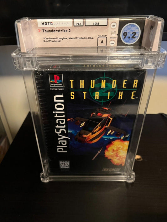 Thunderstrike 2 (Sony PlayStation 1 PS1) LONG BOX GRADED WATA 9.2 A BRAND NEW!