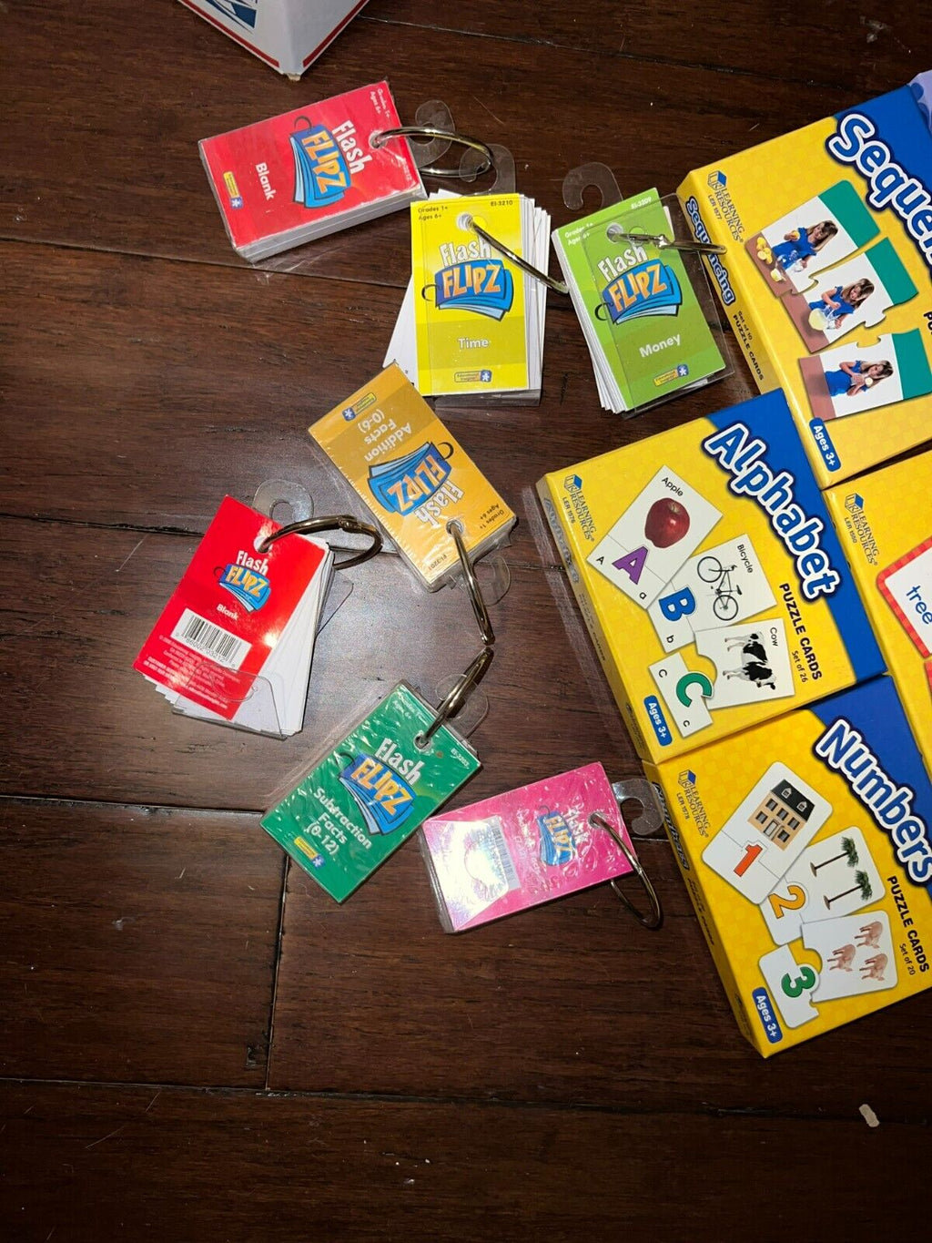 Learning Resources Puzzle Cards Photo cards and Flash Flipz Huge Bundle