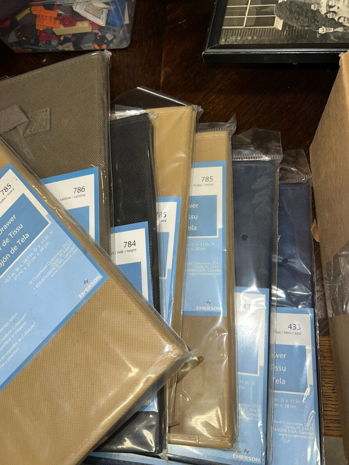 Bundle of 12 Closet Maid Fabric Storage Bins assorted colors BRAND NEW