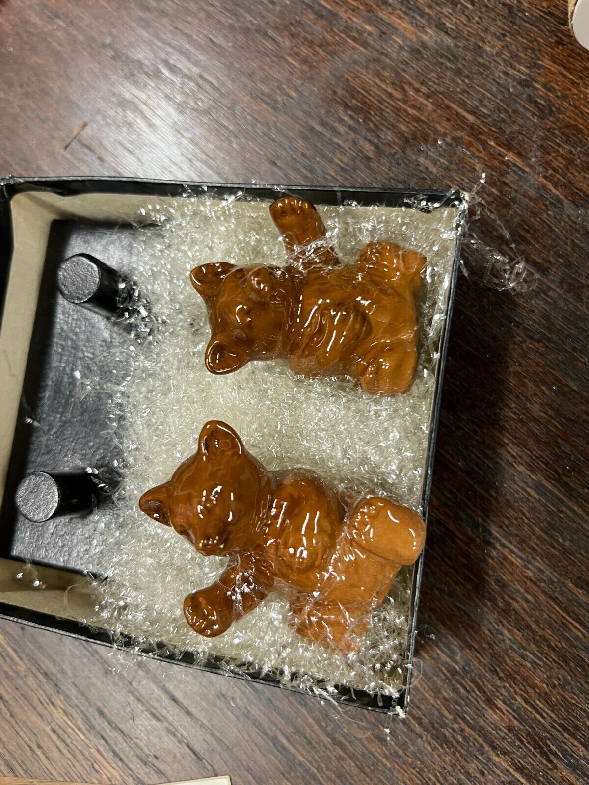 Antique Rare Julius King Bear and For Bear Marriage Bears Figurines with Box!