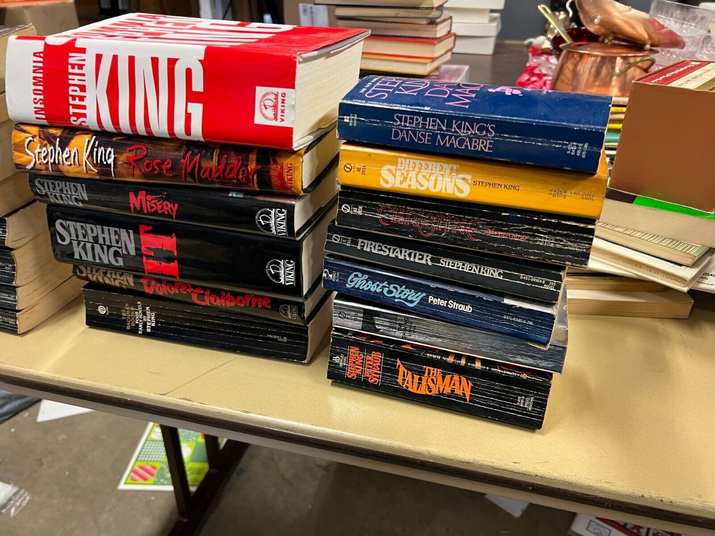 21 Stephen King Books vintage paperback and hardcovers