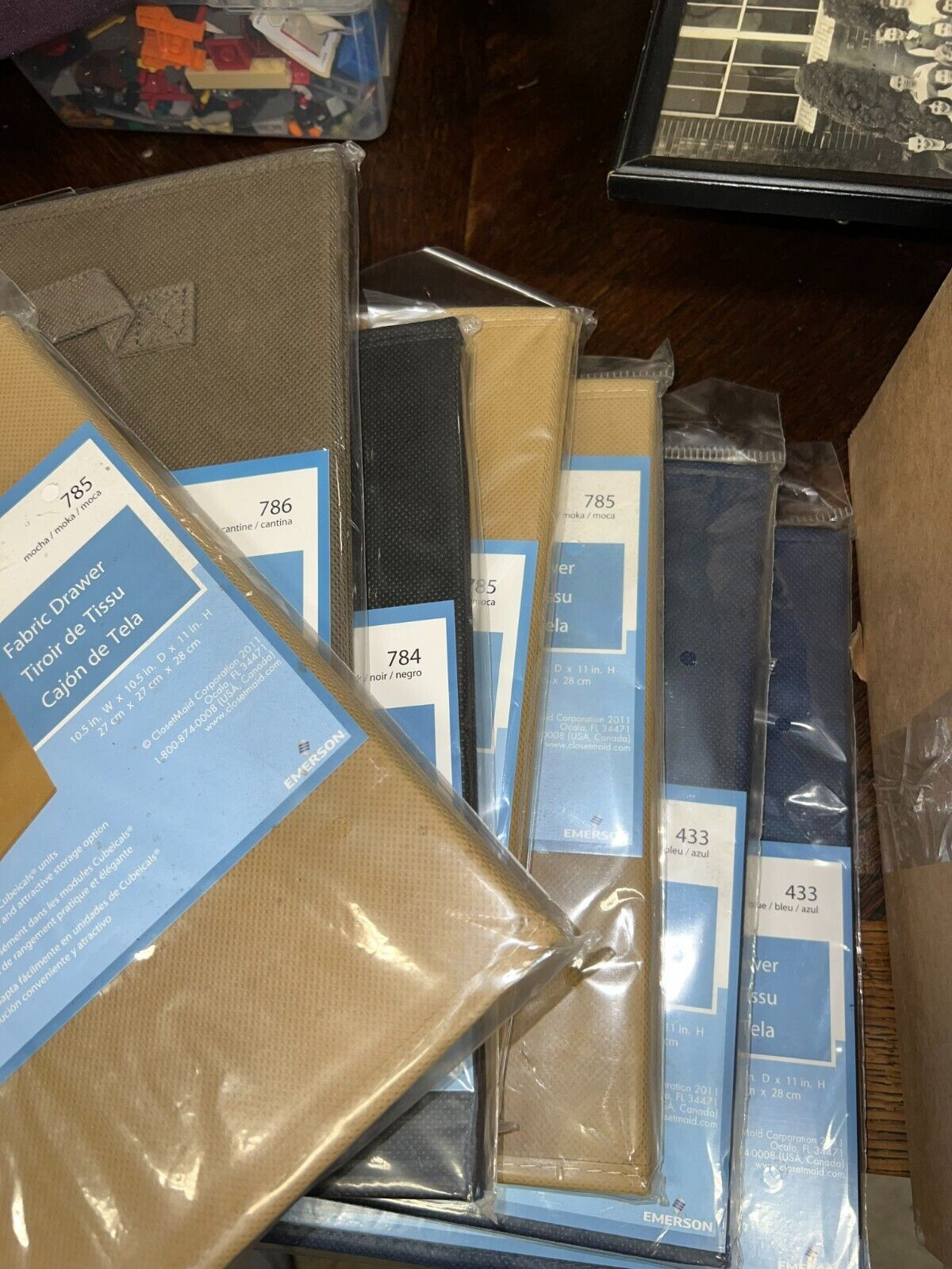 Bundle of 12 Closet Maid Fabric Storage Bins assorted colors BRAND NEW