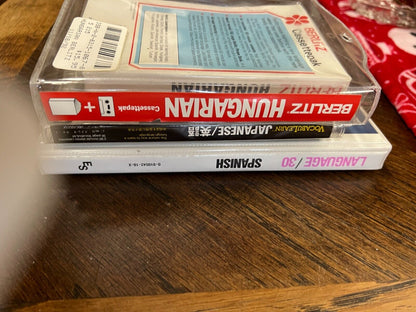 Vintage lot of 3 Language Courses - Berlitz Hungarian Japanese and Spanish!