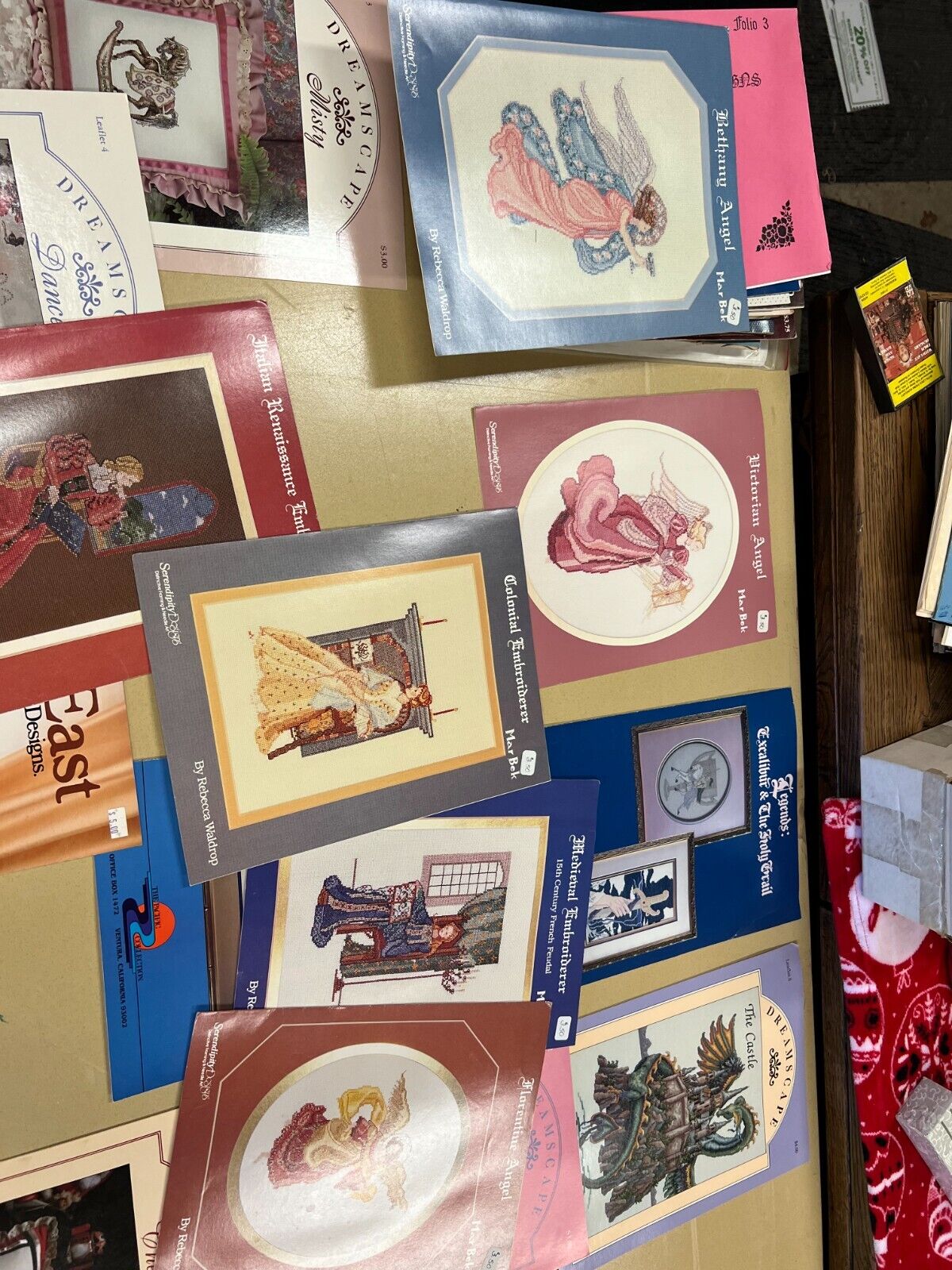 Vintage Embroidery Design Lot with VHS Rare tape 37+ unique Items!