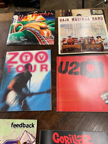 Bundle of Concert Tour Books Magazines and Rare Records!