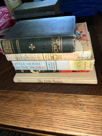 Bundle of antique US textbooks and fiction 12 total!