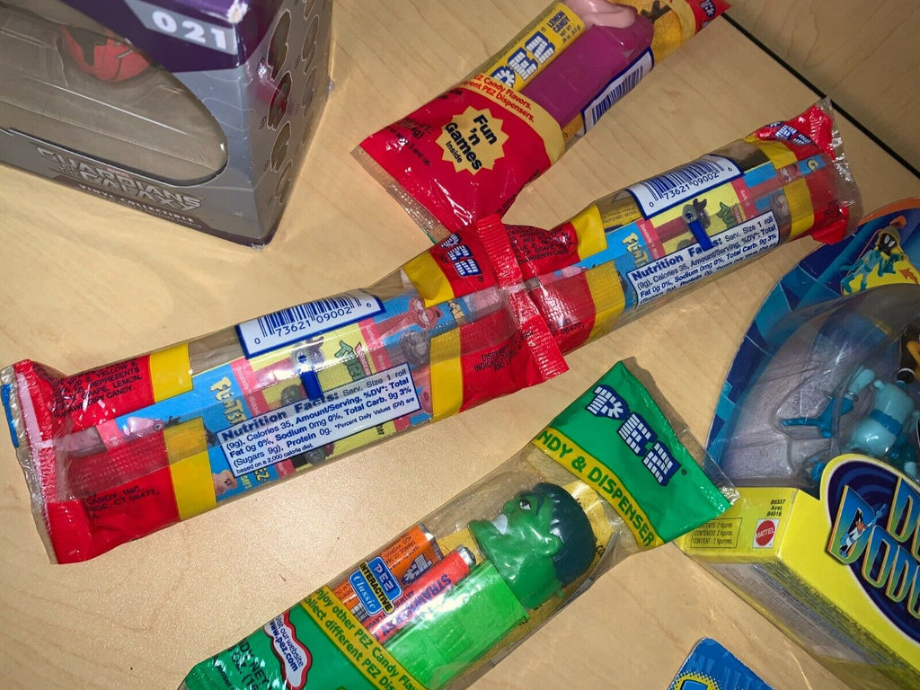Duck Dodgers RARE Krazy Kombos Brand new and vintage Pez Hulk Spiderman MegaBlok