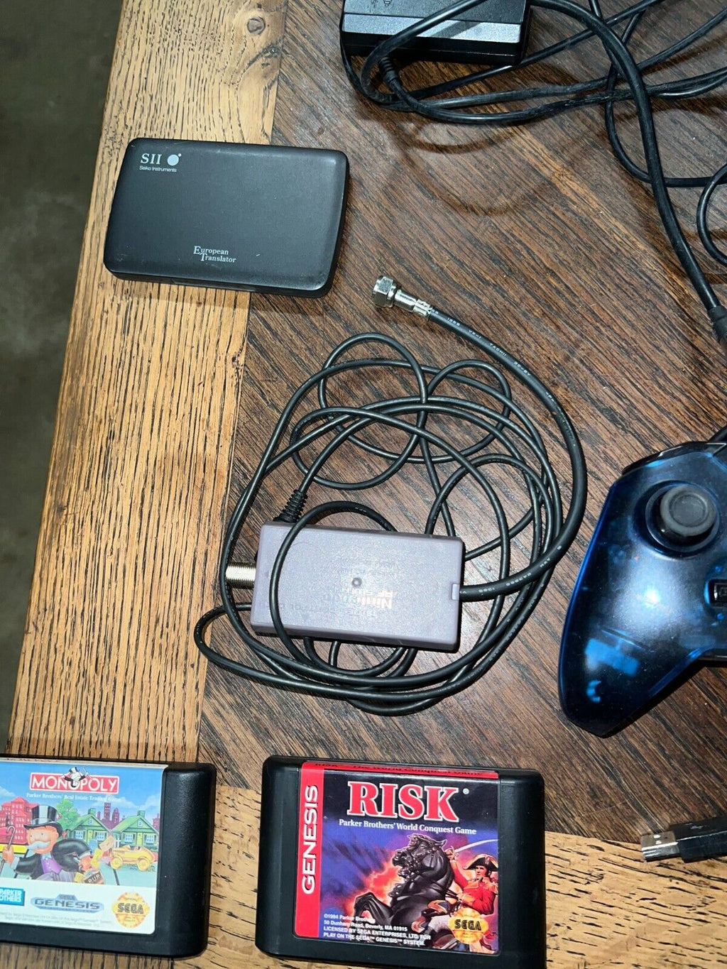 Original Sega Genesis + Nintendo Auto RF Switch Adapters Plus Xbox Controller ++