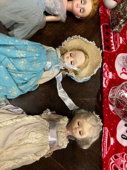 4 VINTAGE DOLL MADAME ALEXANDER 14 INCH SLEEP EYES RARE FIND