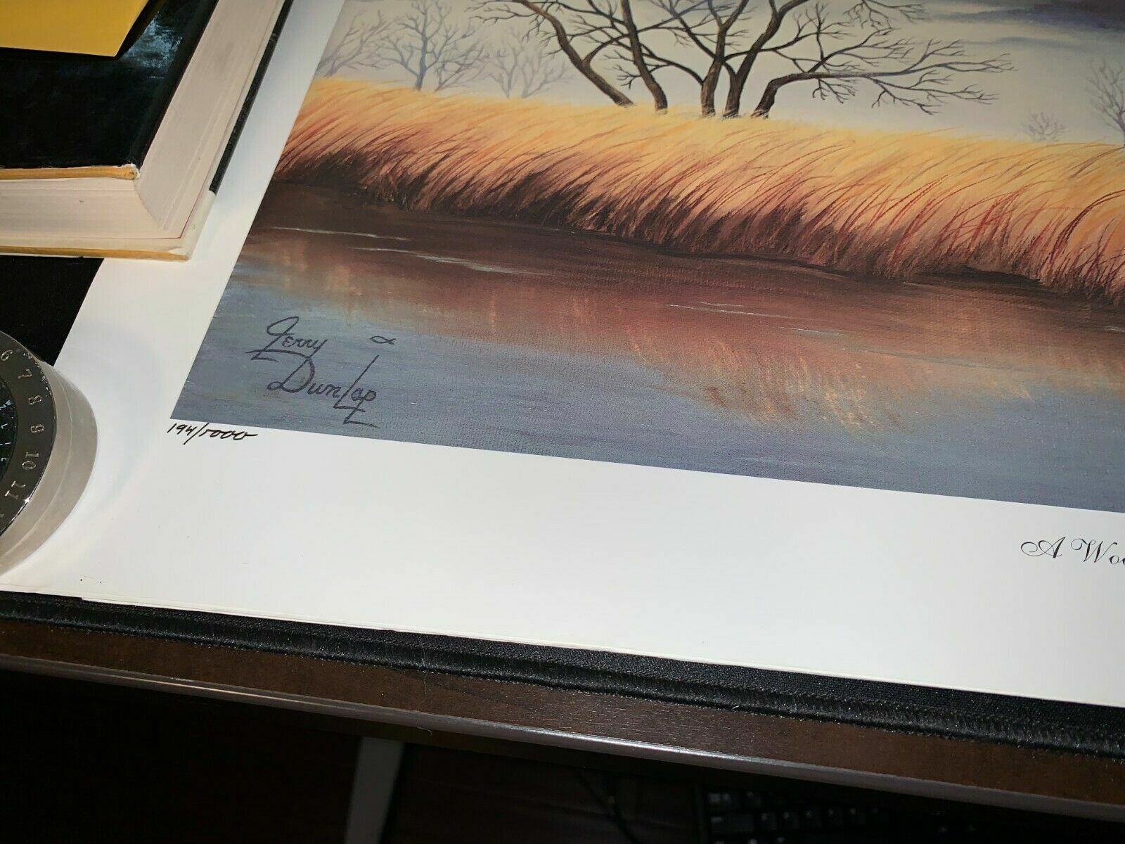 Rare signed / fingerprinted copies of A Wood Duck Departure Art Print 23x18.5