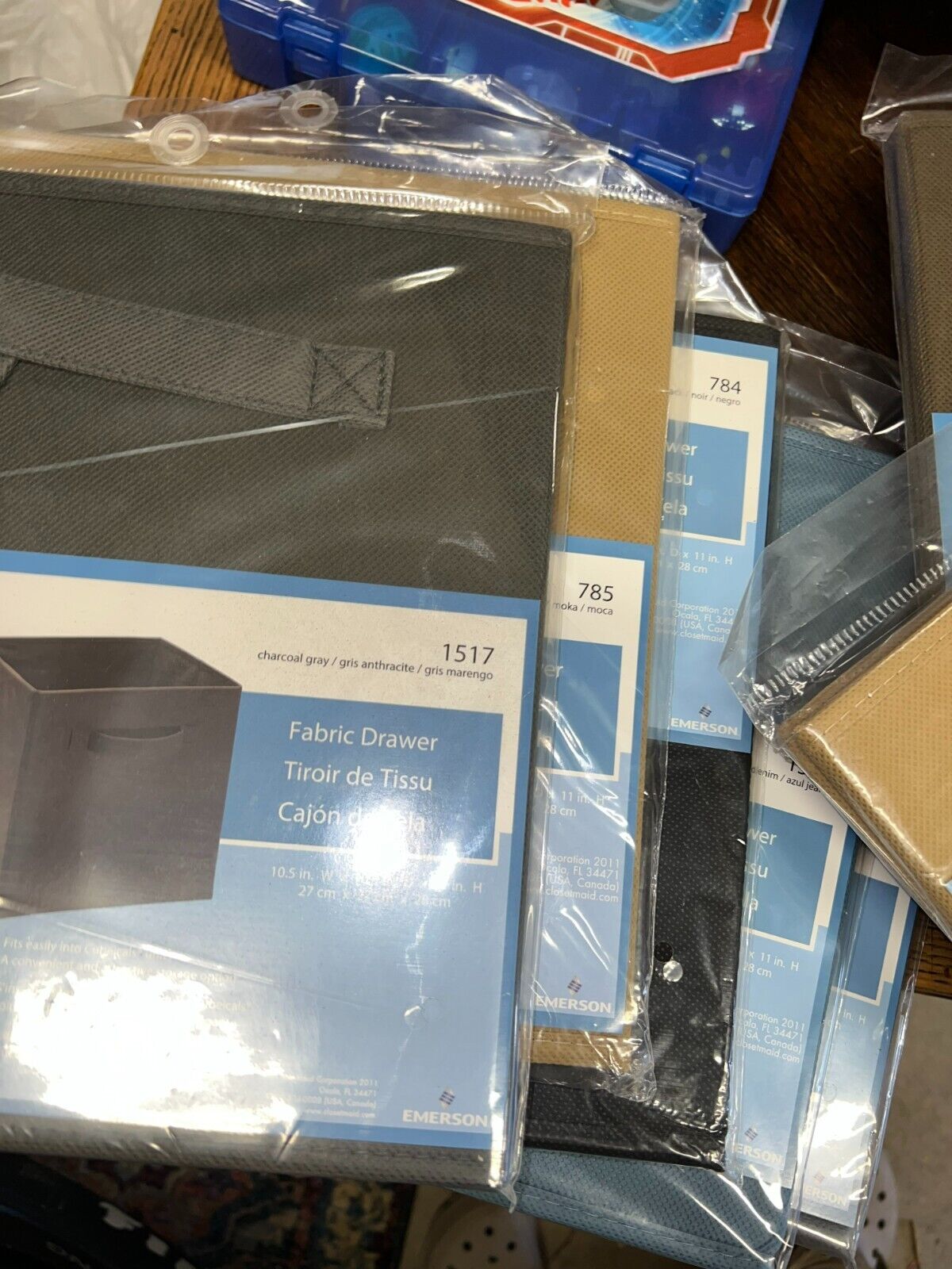 Bundle of 12 Closet Maid Fabric Storage Bins assorted colors BRAND NEW