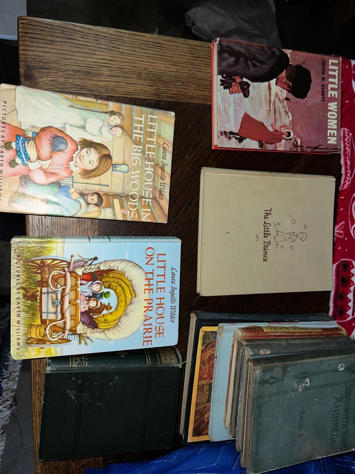 Bundle of antique US textbooks and fiction 12 total!