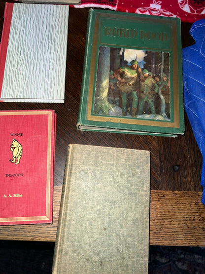 Bundle of 7 Antique fiction classics Tarzan Pooh Looking Glass and MORE