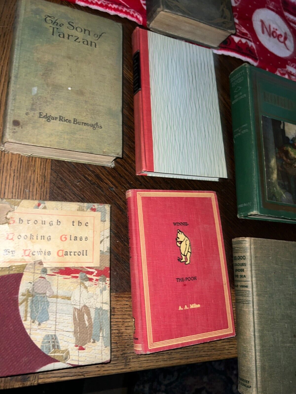 Bundle of 7 Antique fiction classics Tarzan Pooh Looking Glass and MORE