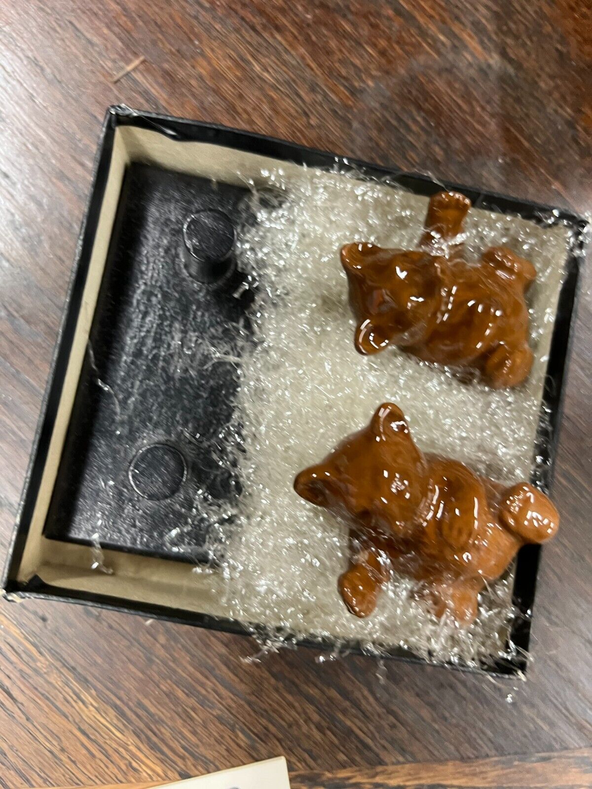 Antique Rare Julius King Bear and For Bear Marriage Bears Figurines with Box!