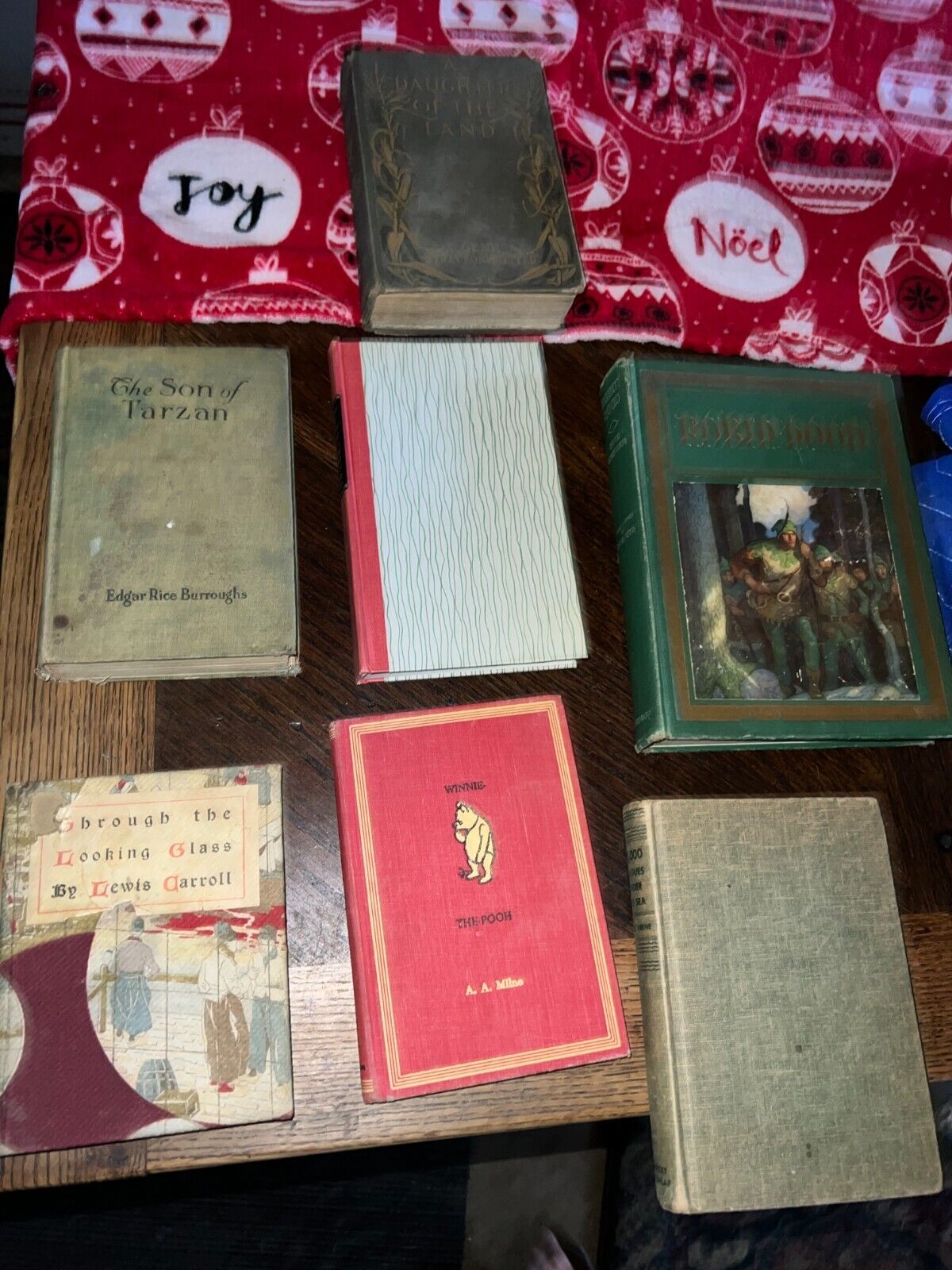 Bundle of 7 Antique fiction classics Tarzan Pooh Looking Glass and MORE