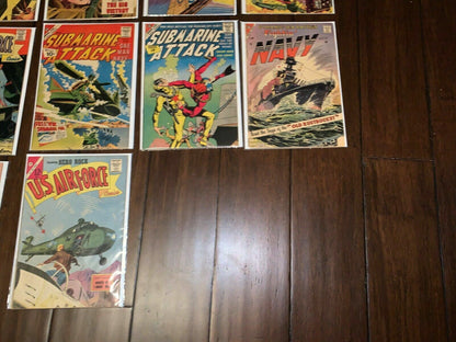 Charlton Silver Age War Comics Bundle of 19 in average - VG condition!