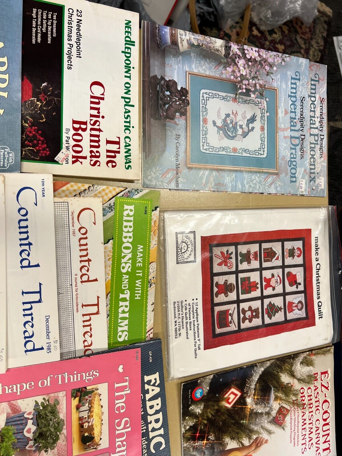 Vintage Embroidery Design Lot with VHS Rare tape 37+ unique Items!