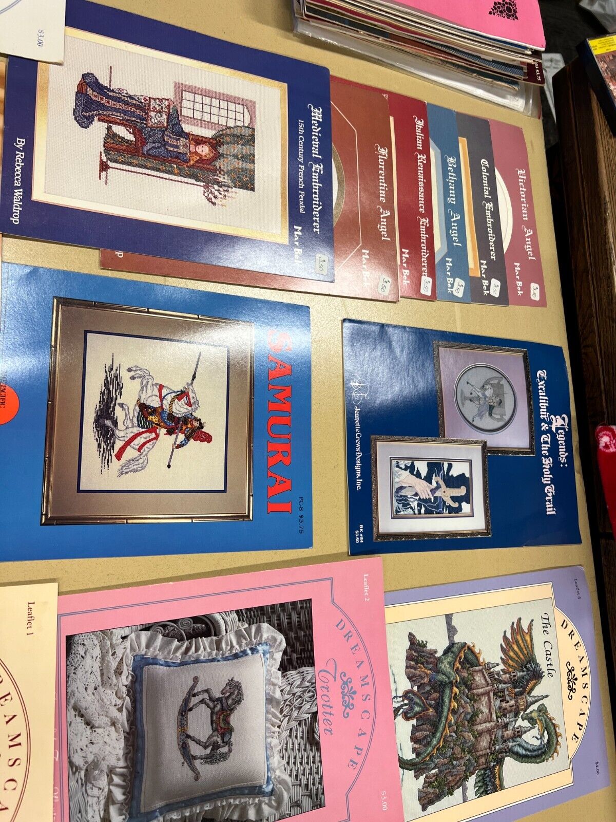 Vintage Embroidery Design Lot with VHS Rare tape 37+ unique Items!