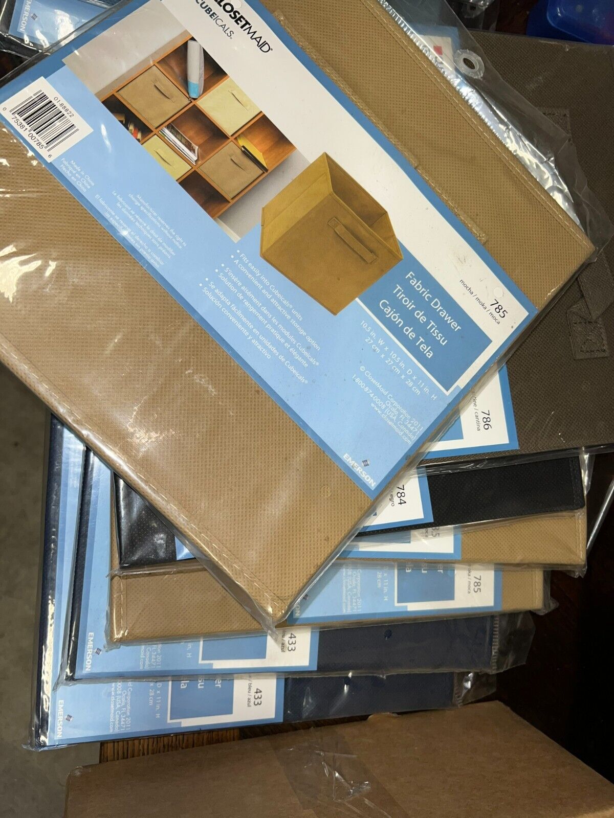 Bundle of 12 Closet Maid Fabric Storage Bins assorted colors BRAND NEW