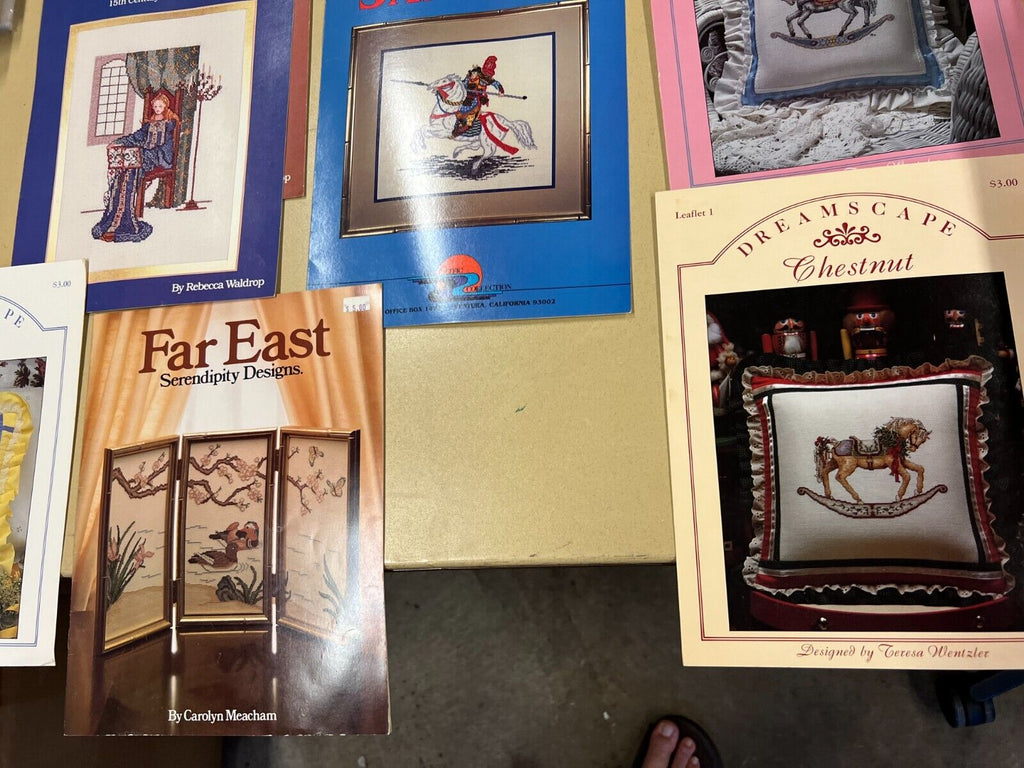 Vintage Embroidery Design Lot with VHS Rare tape 37+ unique Items!