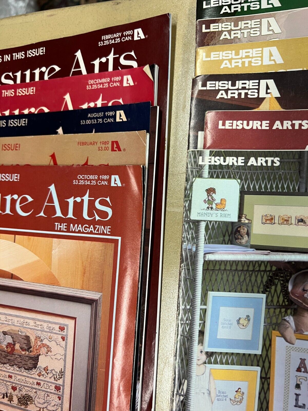 VINTAGE "LEISURE ARTS" MAGAZINES-- 1980s - 16 unique issues and leaflets!