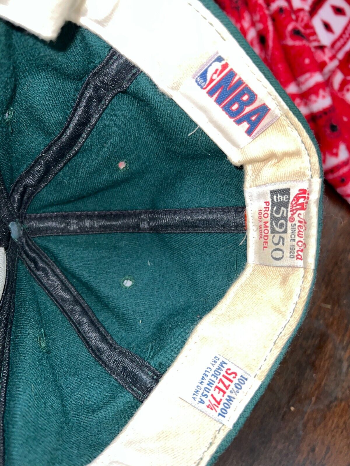 Vintage Seattle Supersonics New Era Pro Model 5950 Fitted Hat Sz 7 1/4 NBA Wool+